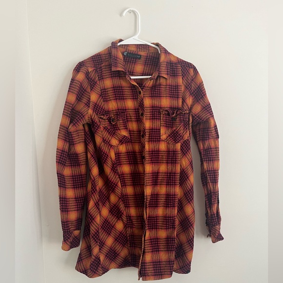 Volcom Women’s Orange/red flannel - Picture 1 of 4